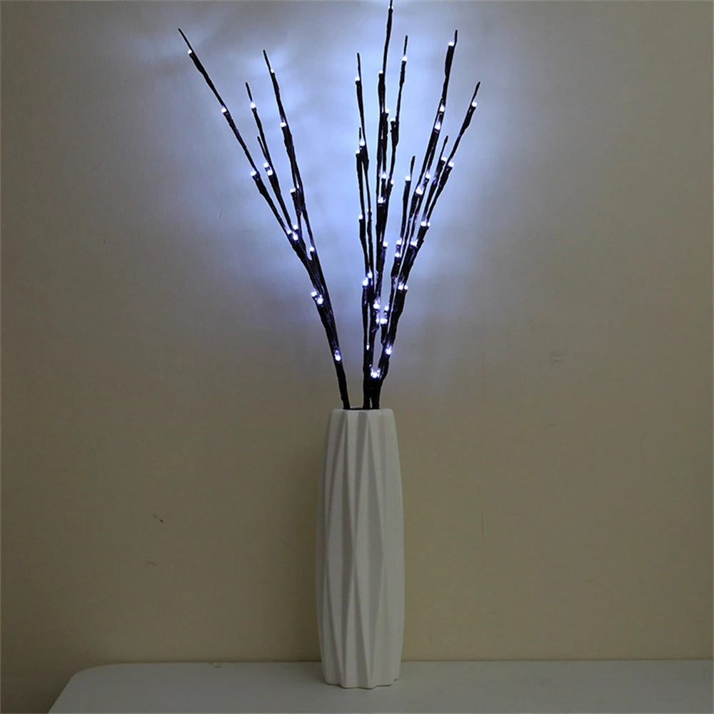 73cm 20 Bulbs LED Willow Branch Lamp Artificial Branch Willow Twig Vase Lights Battery Powered for Wedding Party Fairy DIY Decor