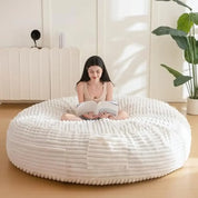 Bean Bag Chair for Adults, Large 6 ft Bean Bag Chair w/Foam Filling, Ultra Soft Fur Lazy Sofa, Machine Washable Cover