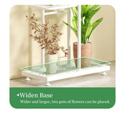 Plant Shelves Iron Potted Flower Plant Stand Rack Multiple Flower Pot Holder Shelf Indoor Outdoor Planter Display Organizer