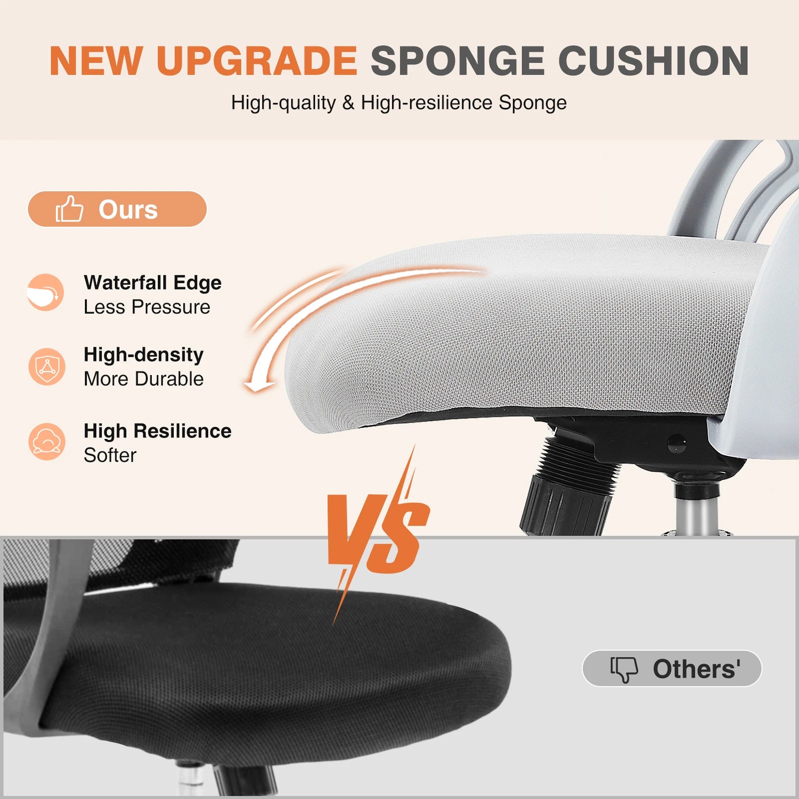 Ergonomic Mesh Backrest Office Desk Chair with Adjustable Height