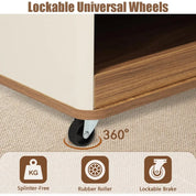 FurnishSpot Convertible Coffee Table Set with Storage & Casters | Modular Walnut Center Tables