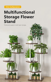 Plant Stand and Flower Stand Storage Shelf 4/5/6 Tier Flower Shelf Planter Rack Storage Organizer Display Indoor Garden Balcony
