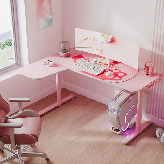 60 Inch Large L Shaped Gaming Desk