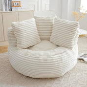 Bean Bag Chair, Giant Bean Bag Chairs for Adults, Kids, Oversized Corduroy Bean Bag Couch with Pillows, Comfy Stuffed Beanbag