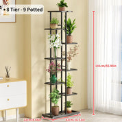 Plant Shelves Iron Potted Flower Plant Stand Rack Multiple Flower Pot Holder Shelf Indoor Outdoor Planter Display Organizer