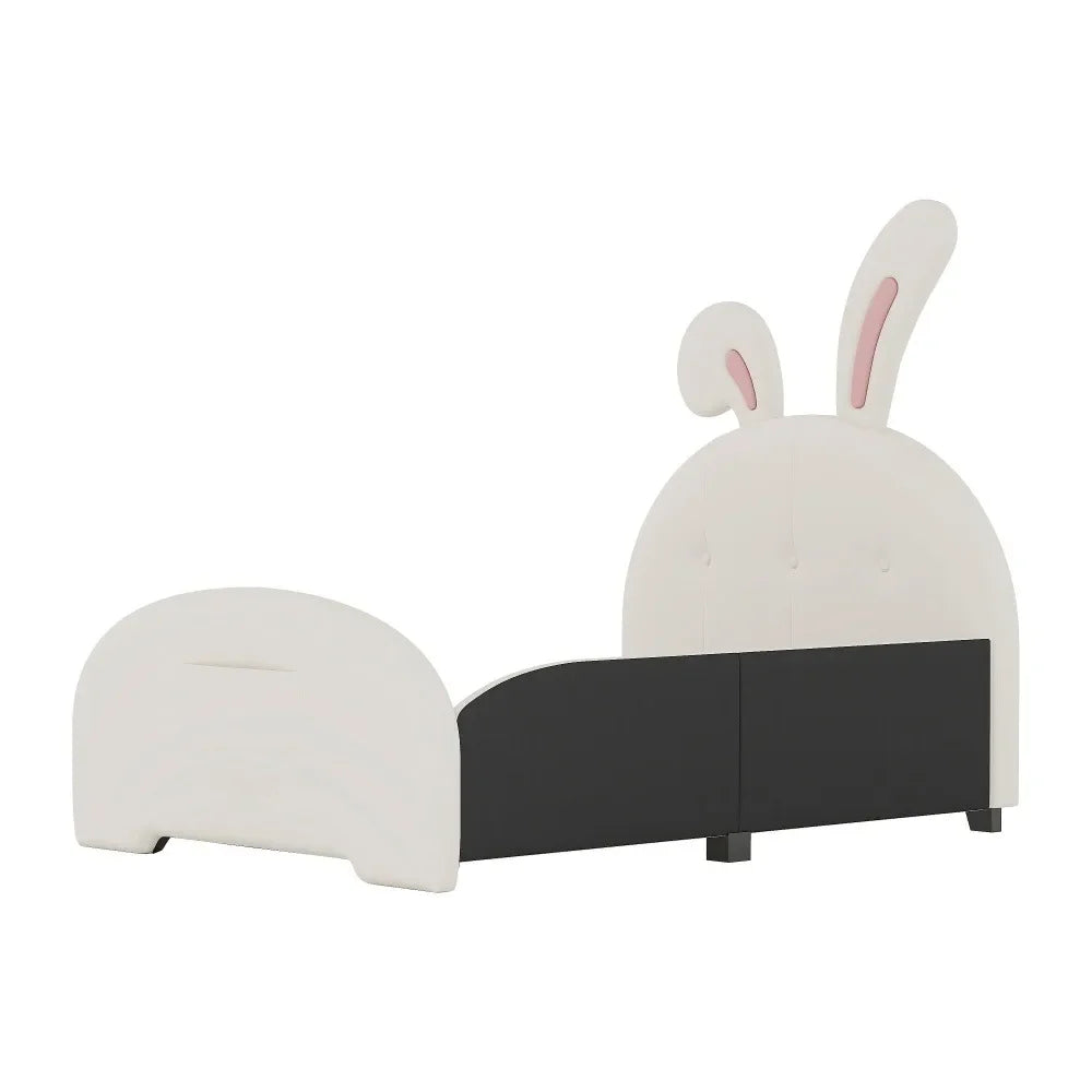 Twin Size Rabbit-Shape Princess Bed Frames with Headboard and Footboard