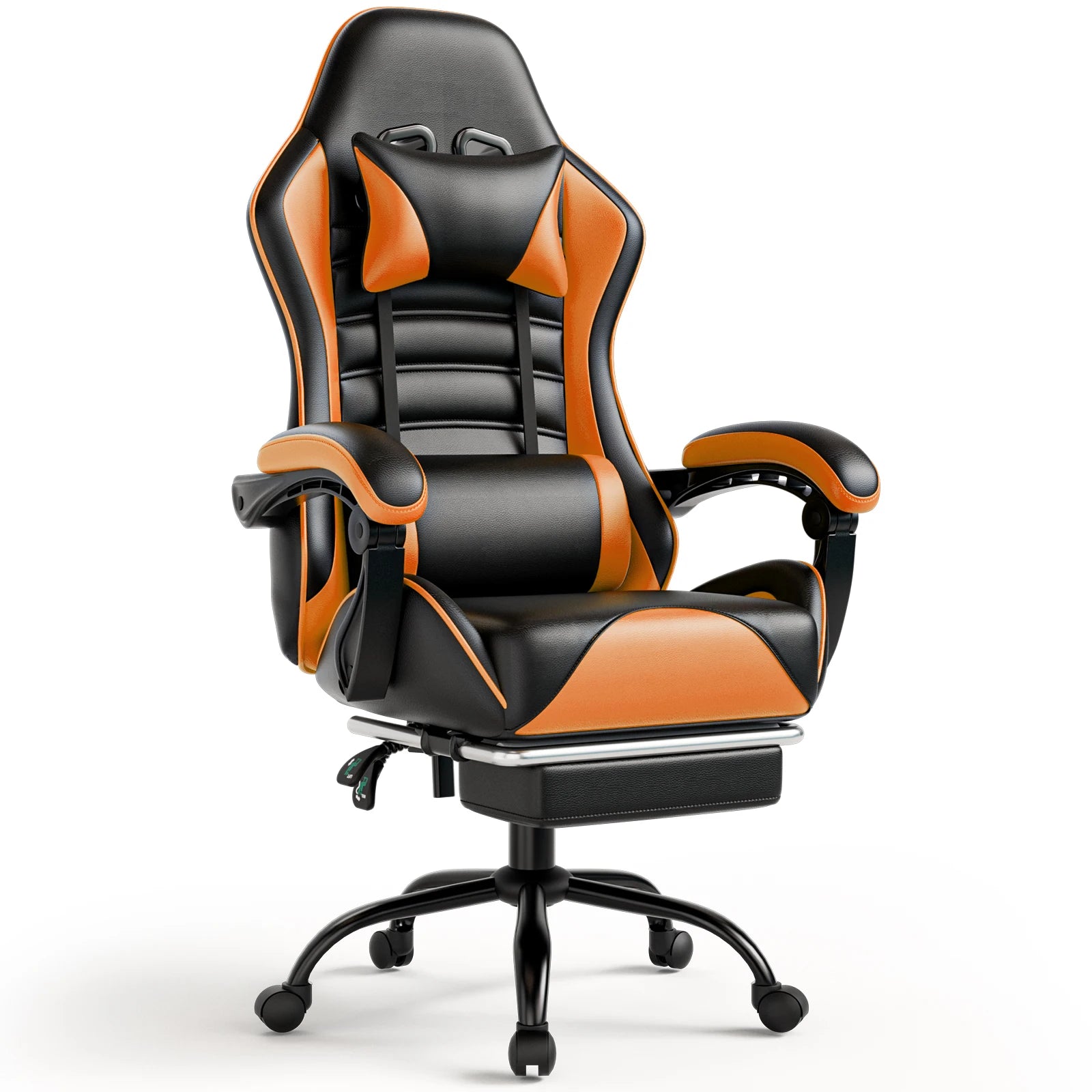 Ergonomic Racing Style Gaming Chair with Footrest