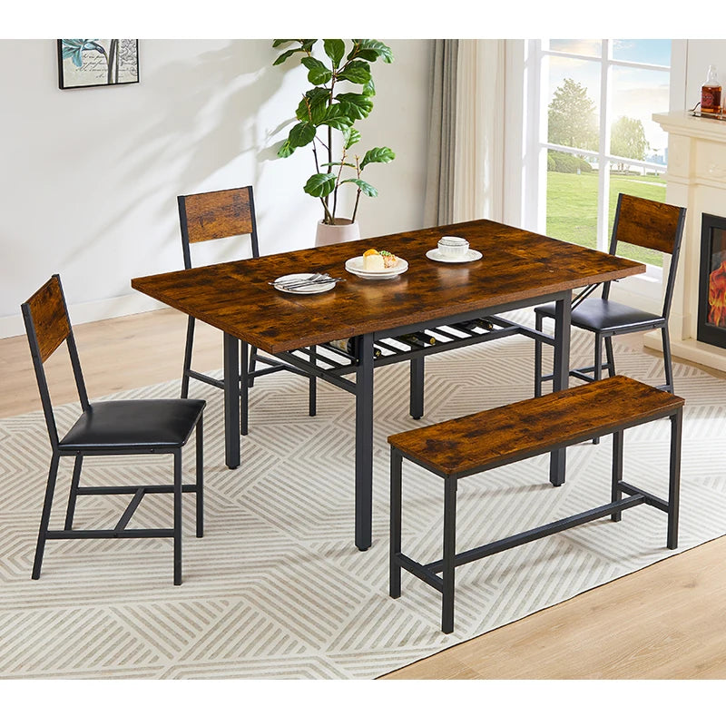 Vintage Folding Dining Table, 1.2 inches  "thick Table Top For Dining Room, Living Room, 63.2" L X 35.5 "w X 30.5" H