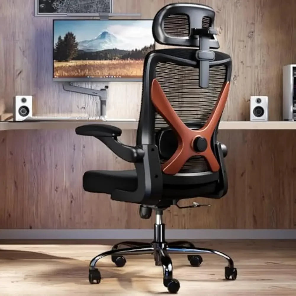 Ergonomic Mesh Office Chair w/ Lumbar Support, and Headrests