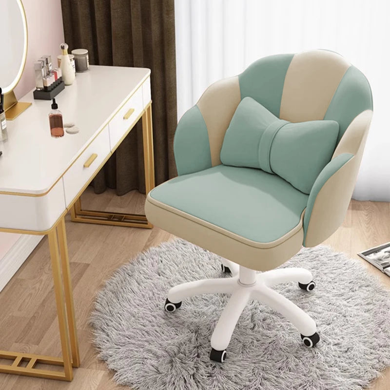 Cute Petal Desk Velvet Butterfly Chairs with Bow Cushion