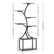 151CM Tall 7 Tier Tree-Shaped Plant Stand Display Rack Corner Flower Holder for Indoor Organizer Rack