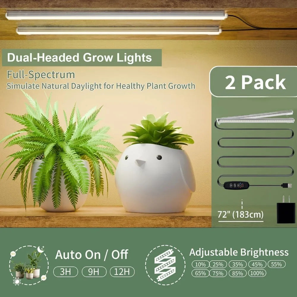 Half Moon Indoor Plant Stand with Grow Lights