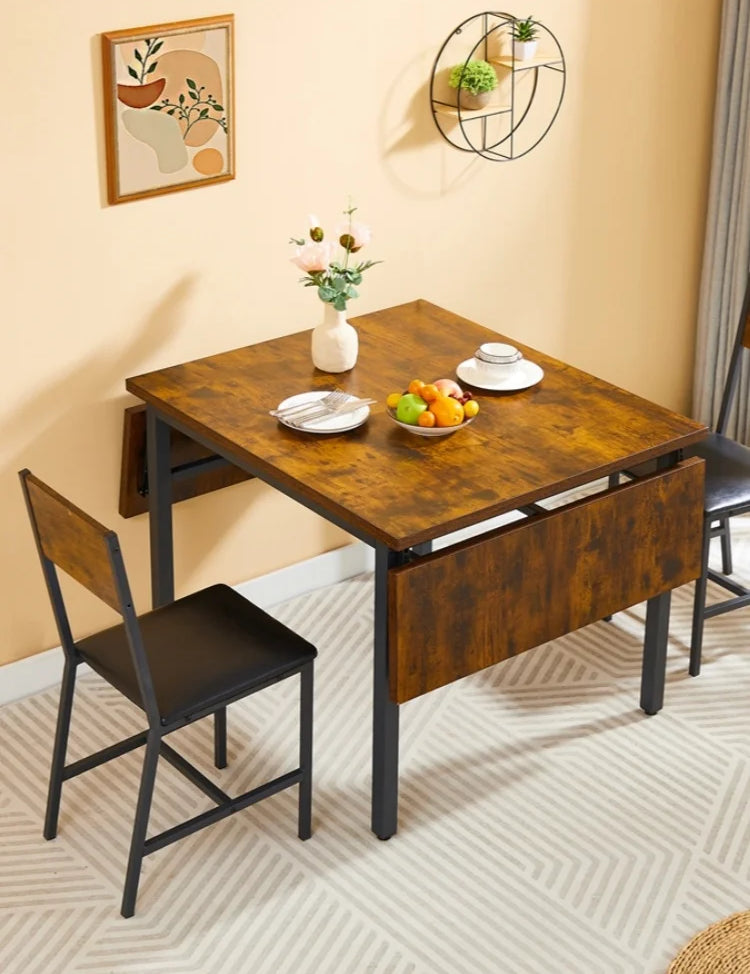 Vintage Folding Dining Table, 1.2 inches  "thick Table Top For Dining Room, Living Room, 63.2" L X 35.5 "w X 30.5" H