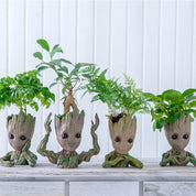 Fashion Handicrafts Anime Action Groot Character Multifunction Plants Flower Pot Pen Holder Storage Organizer Home Decor Crafts