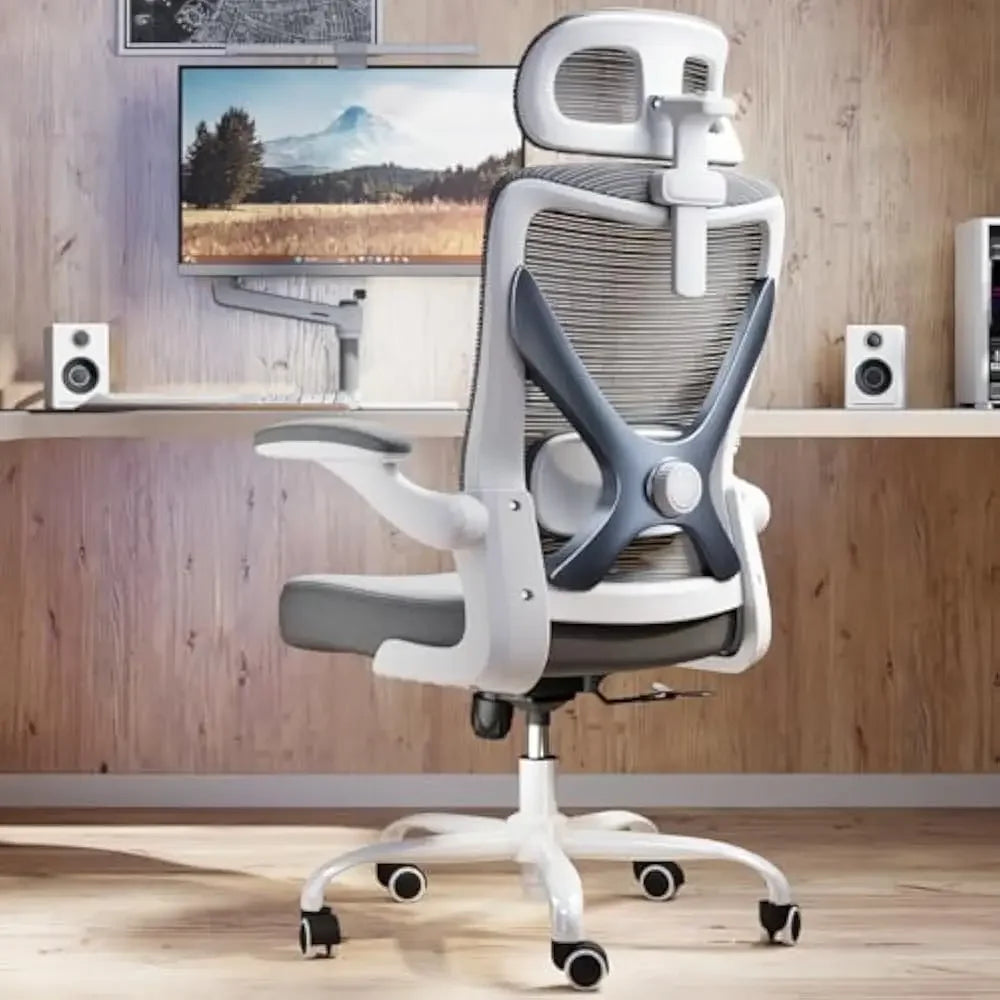 Ergonomic Mesh Office Chair w/ Lumbar Support, and Headrests