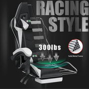 Ergonomic Gaming Chair with Footrest, Headrest, and Lumbar Cushion