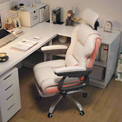 Ergonomic Executive Reclining Office Chair with Footrest Lumbar Support