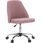 Armless Small Swivel Desk Office Chair with Backrest