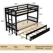 Twin Over Twin/King Extendable Bunk Beds
