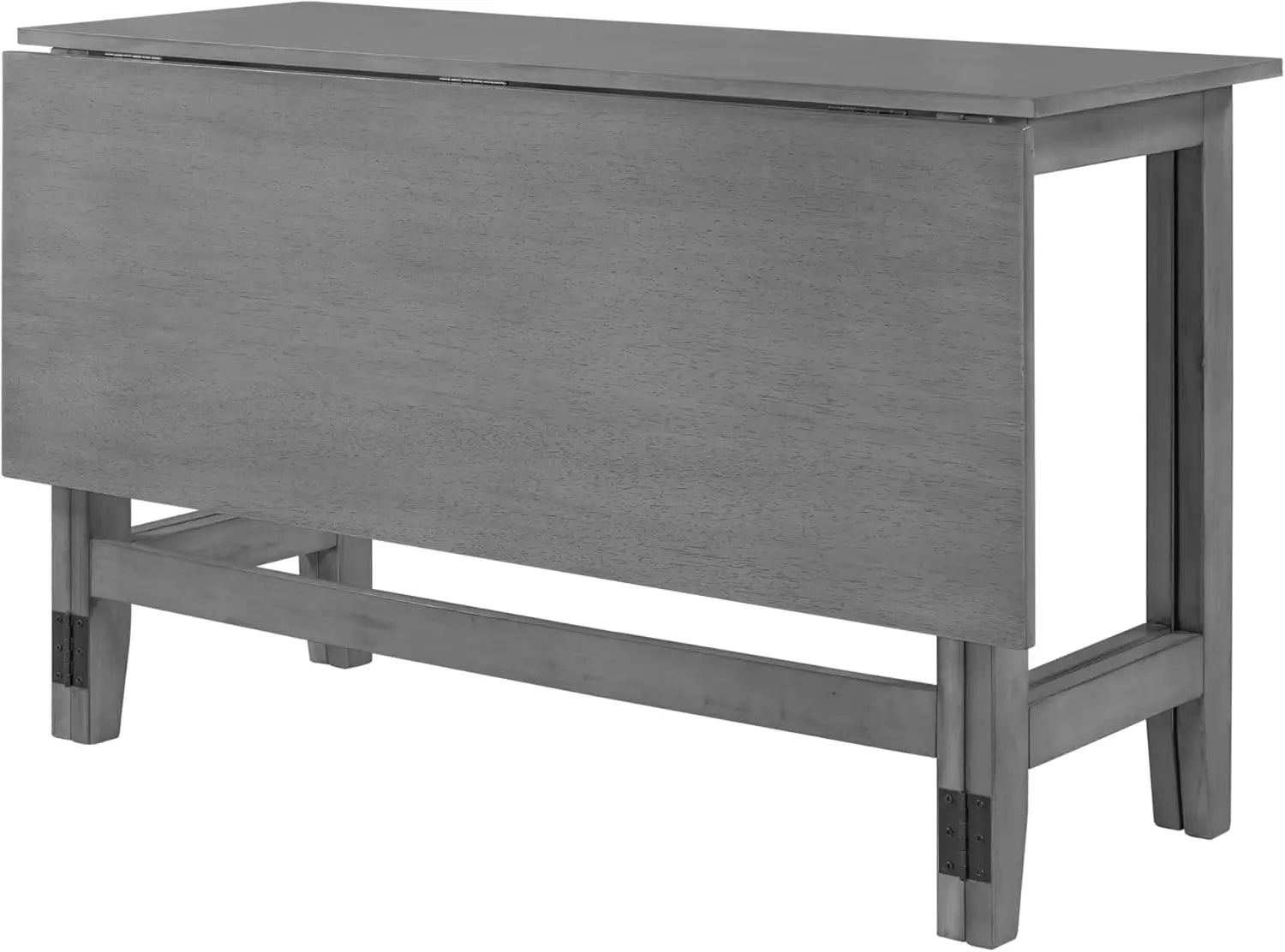 Farmhouse Drop Leaf Folding Dining Table, Space Saving Flip Top Dining Kitchen Table for 4, Solid Wood Extendable Dining Room