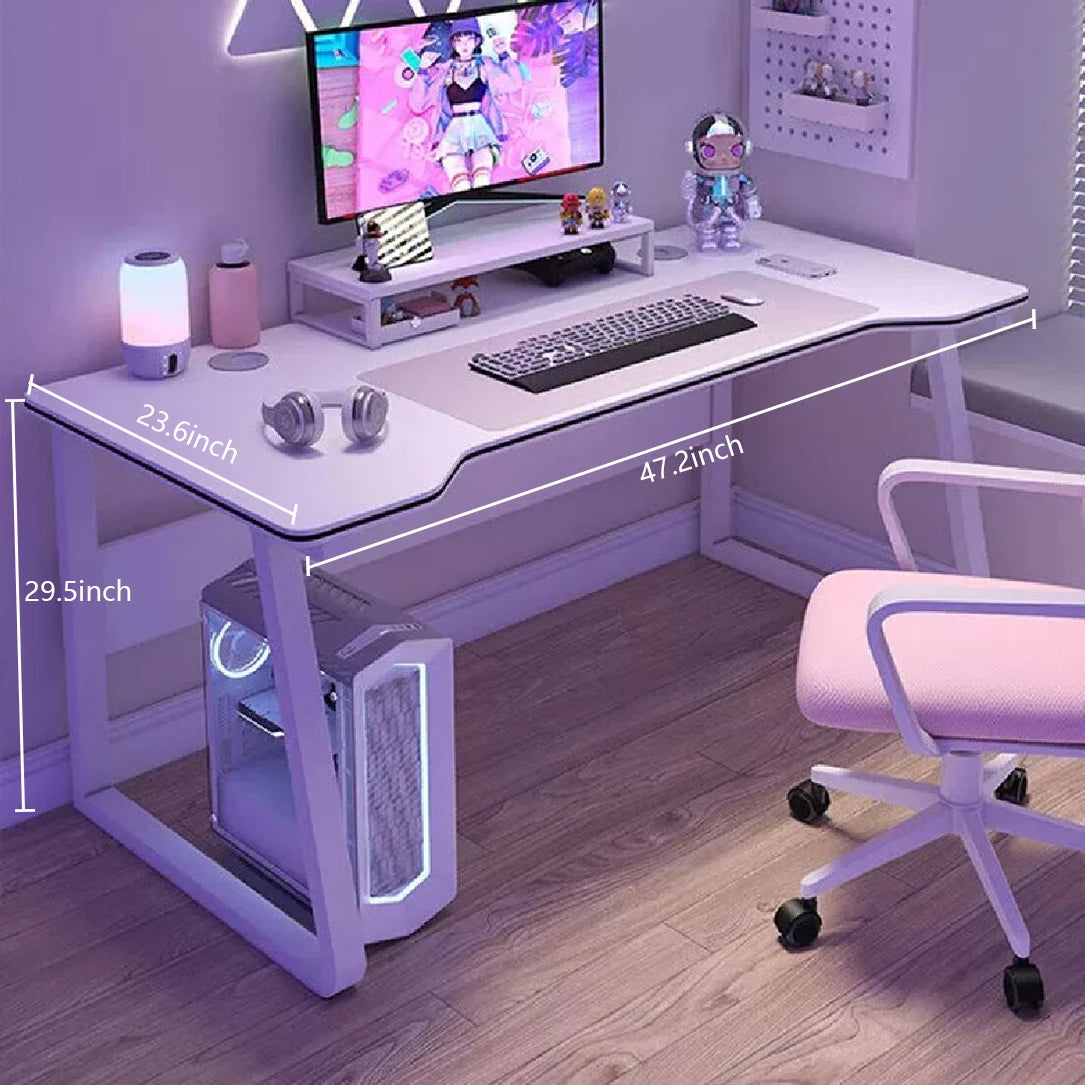 Gaming Desk Computer Writing Table Student Art Modren Simple Style PC Wood Suitable for Home, Office