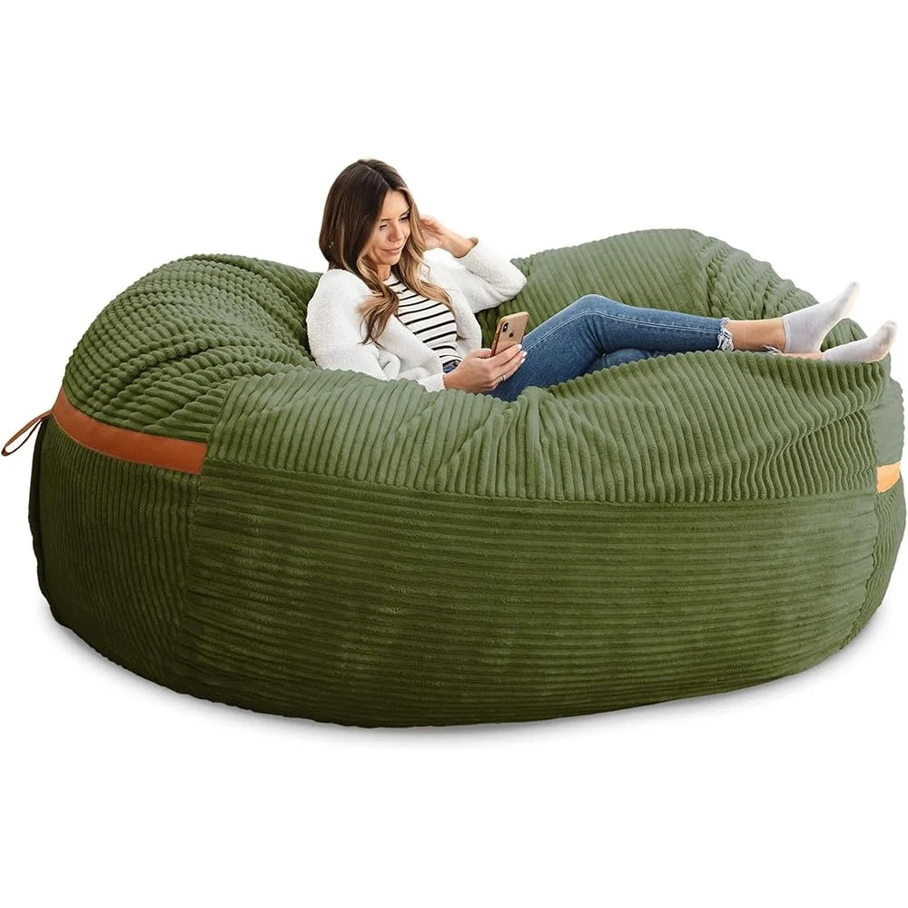 XXL Foam Filled Bean Bag Chair Removable Cover Cozy Plush Comfortable Furniture Home Indoor Relaxation Leisure Activities