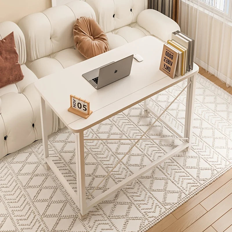 Folding movable computer table