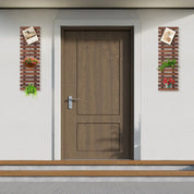 2PCS Rustic Cedar Wood Wall-Mounted Flowerpot Shelves – Indoor & Outdoor Hanging Planter Rack for Plants, Flowers, Herbs, Balcony, Patio, Garden