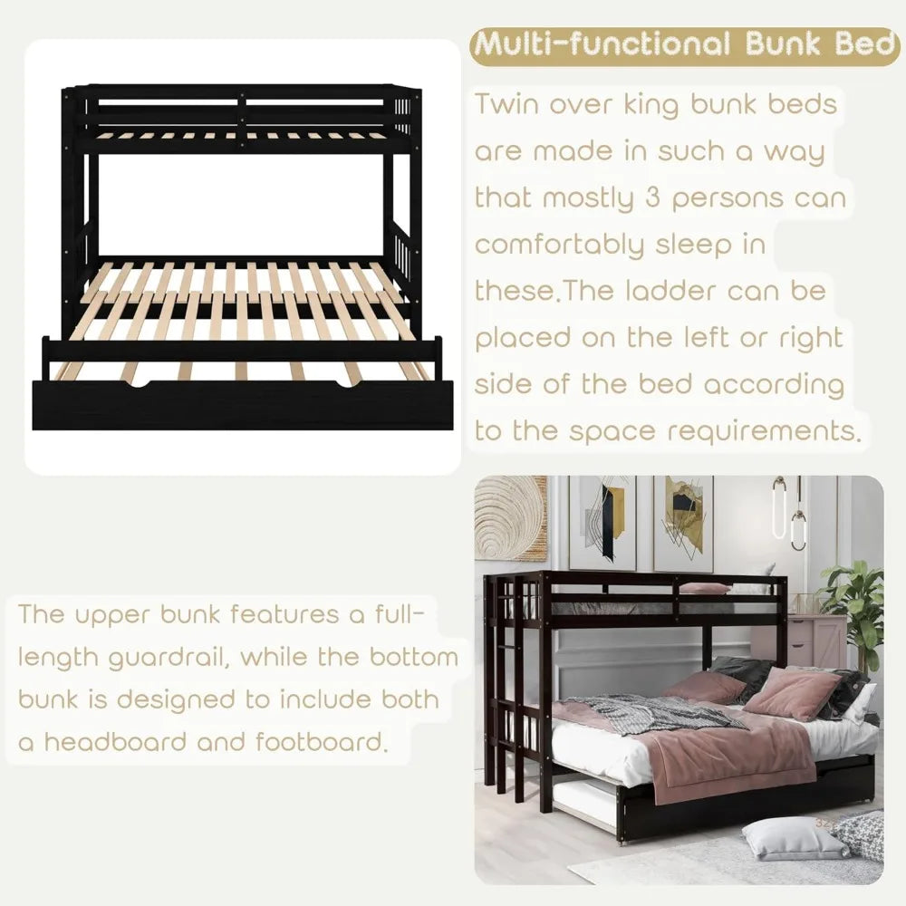 Twin Over Twin/King Extendable Bunk Beds