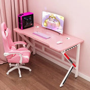 FurnishSpot™ SpaceSmart™ Pink Gaming Desk – Girls Study Desk Laptop Computer Table
