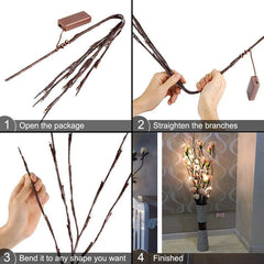 LED Willow Branch Lights - Decorate with Natural Glow