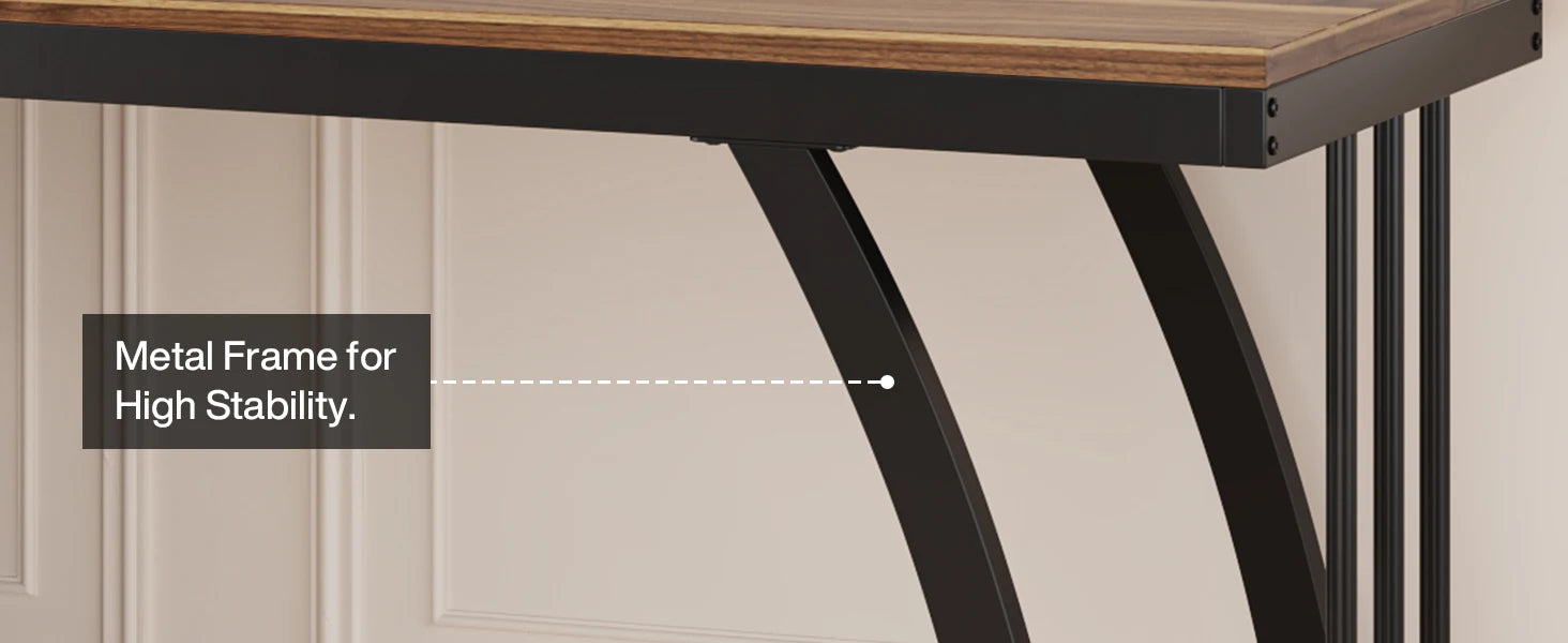 Computer Desk with 3 Drawers, 59-Inch PC Desk with Reversible Drawers, Industrial Study Writing Table Workstation with