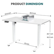 SmartHealth™ Ergonomic Electric Standing Desk – Height Adjustable Computer Desk for Home Office & Gaming
