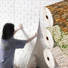 3D Brick Pattern Wall Panels Wallpaper