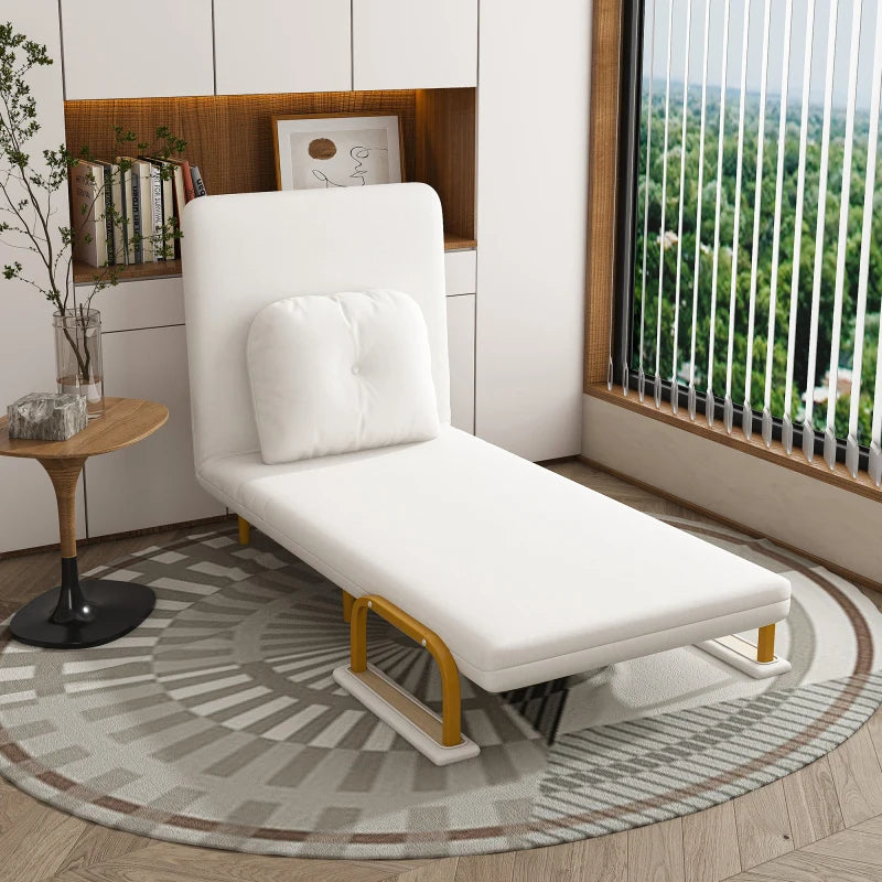 FurnishSpot™ 3-In-1 Folding Sofa Bed with Adjustable Backrest & Pillow