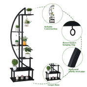 6th Floor Half Moon Ironwood Suitable For Garden Balcony Patio Lawn Home Decoration Plant Stand Flower Pot Stand Iron Flower