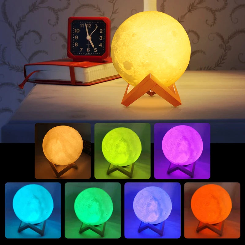 Printing Moon Lamp with Stand - Illuminating Lunar Magic