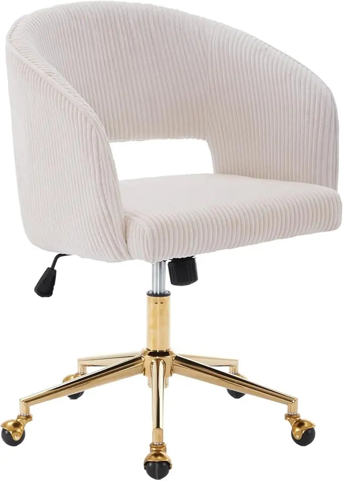 Home Office Chair Swivel Velvet Desk Chair Accent Armchair Upholstered Modern Tufted Chairs with Gold Base