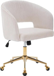 Home Office Chair Swivel Velvet Desk Chair Accent Armchair Upholstered Modern Tufted Chairs with Gold Base