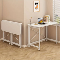 Folding movable computer table