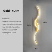 Modern LED Wall Lamp Minimalist Led Light Bedroom Bedside Long Strip Wall Sconces Living Room Sofa Home Indoor Lighting Fixture