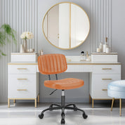 Armless Office Desk Chair with Back Lumbar Support