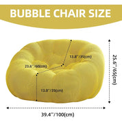 Adult Bean Bag Chair, Memory Foam Bean Bag Chair with Filling, Plush Lounge Sofa for Living Room, Bedroom, Balcony & Dorm - Cozy