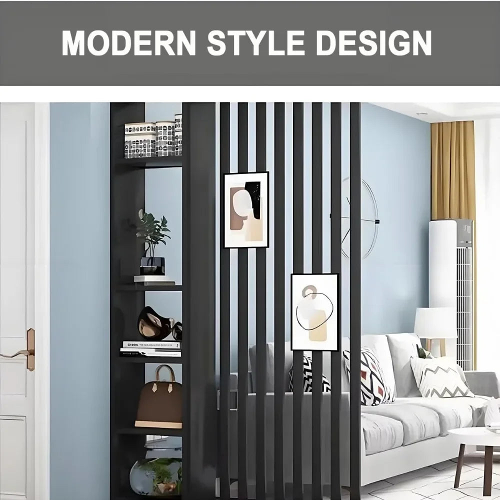 Modern Room Divider with Shelves, Privacy Screens Rooms Divider Bookcase, Separation Entrance Decor, Room Wall Panel for Home