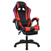 Gaming Chair with Bluetooth-compatible Speakers and RGB LED Lights, Ergonomic Massage Computer Gaming Chair with Lumbar Support