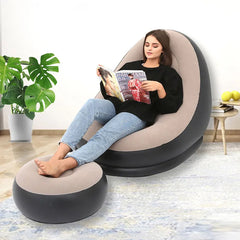 Portable Folding Inflatable Sofa - Comfortable Lazy Lounger