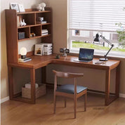 European Solid Wood Corner Computer Desks Home Desktop Computer Table L-shaped Long Writing Desks Double E-sports Gaming Table D