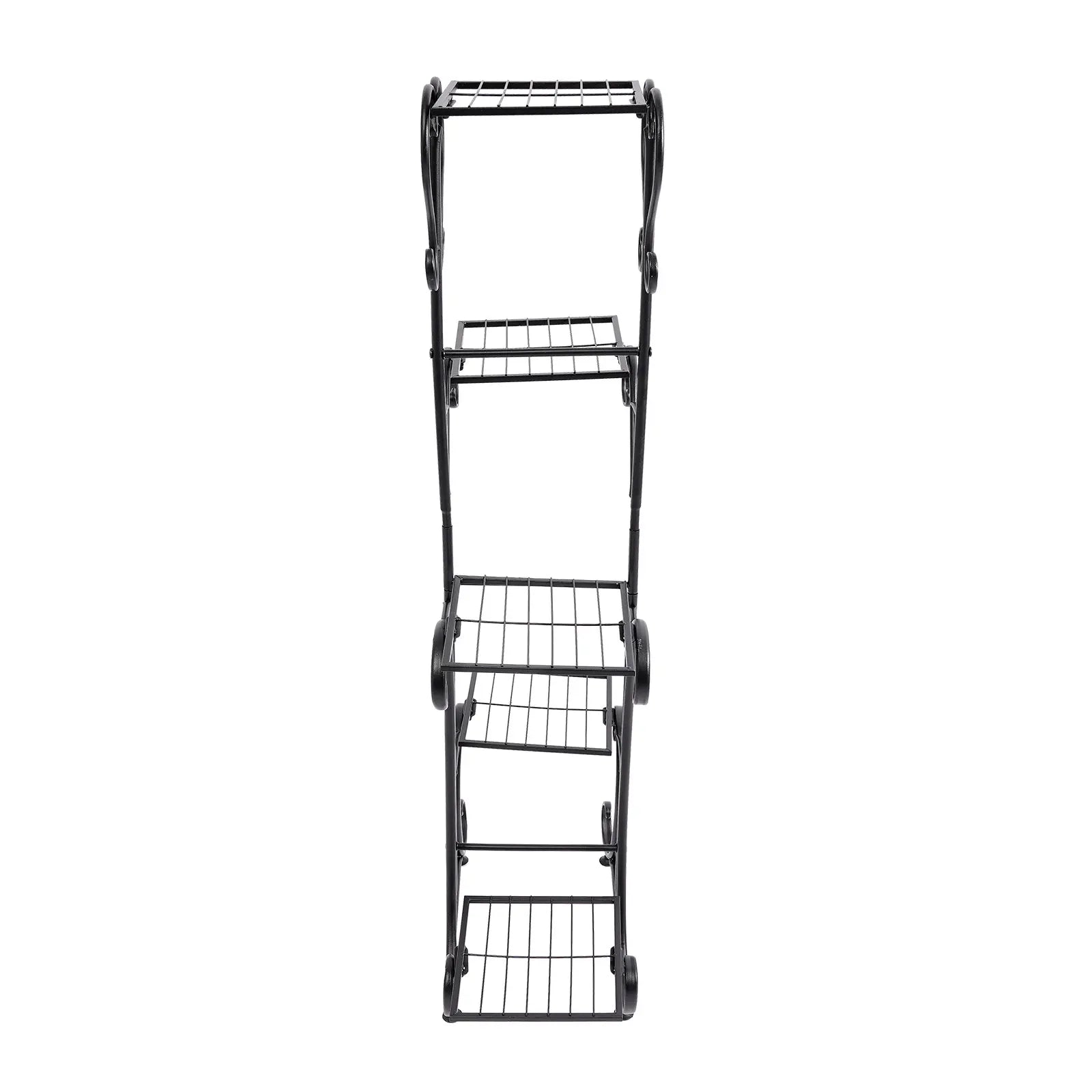 Upgraded 5-Tray Flower Stand | Floor Standing, Baking Paint, 19.689.8441.73in, Modern Style 5-Tier Plant Rack with Square Trays