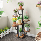 7 Tier Wooden Corner Plant Pots Holder