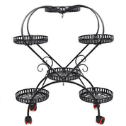 Smartspace™ 6-Tier Metal Plant Stand with Wheels – Rolling Plant Display Rack